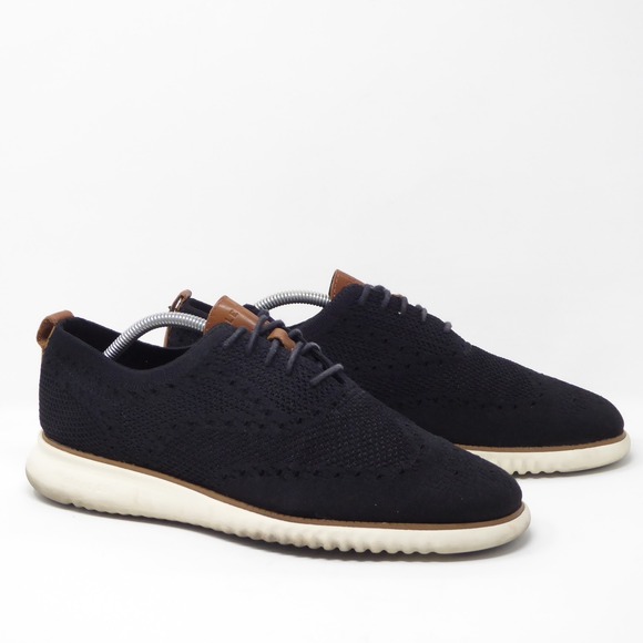 Cole Haan ZeroGrand Stitchlite Oxford Dress Shoes Knit Black Mens 10.5M - Picture 1 of 9